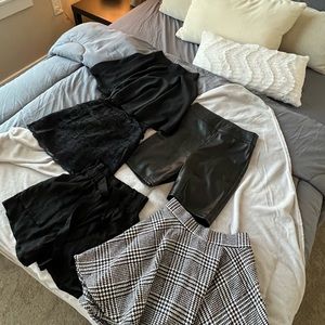 3 Skirts and 2 shorts lot